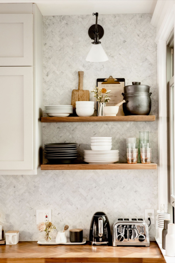Discover the Charm of Pottery Open Shelving