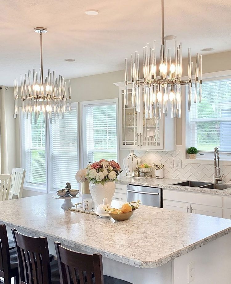 Luxurious Crystal Chandeliers to Enhance Kitchens