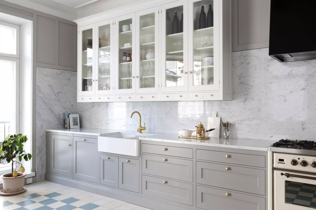 Enhance Kitchen with Elegant Glass Cabinet Doors